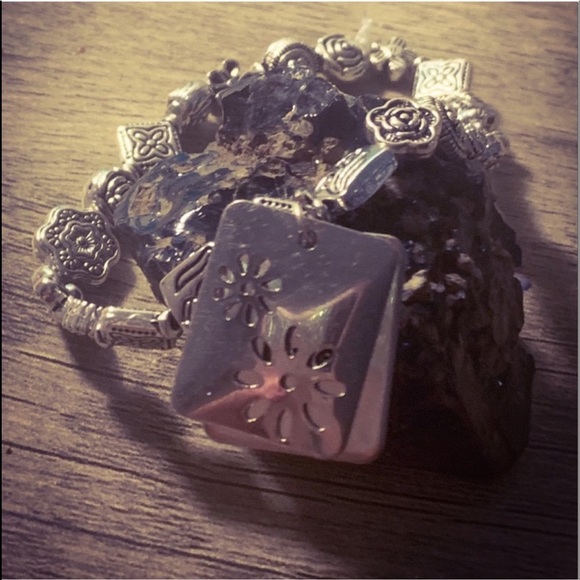 New Handmade Spring Bloom Live 2 Panel Flowers BOHO Sterling Silver Bracelet - Picture 12 of 12